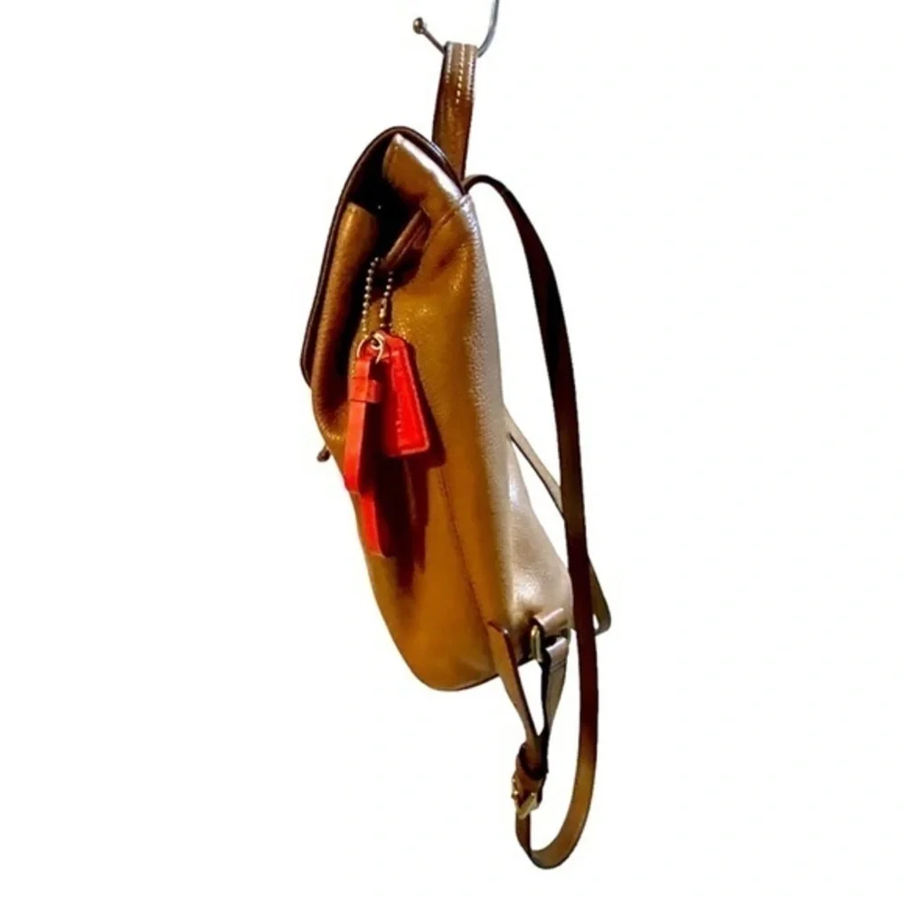 Mini Coach Leather Backpack Bag